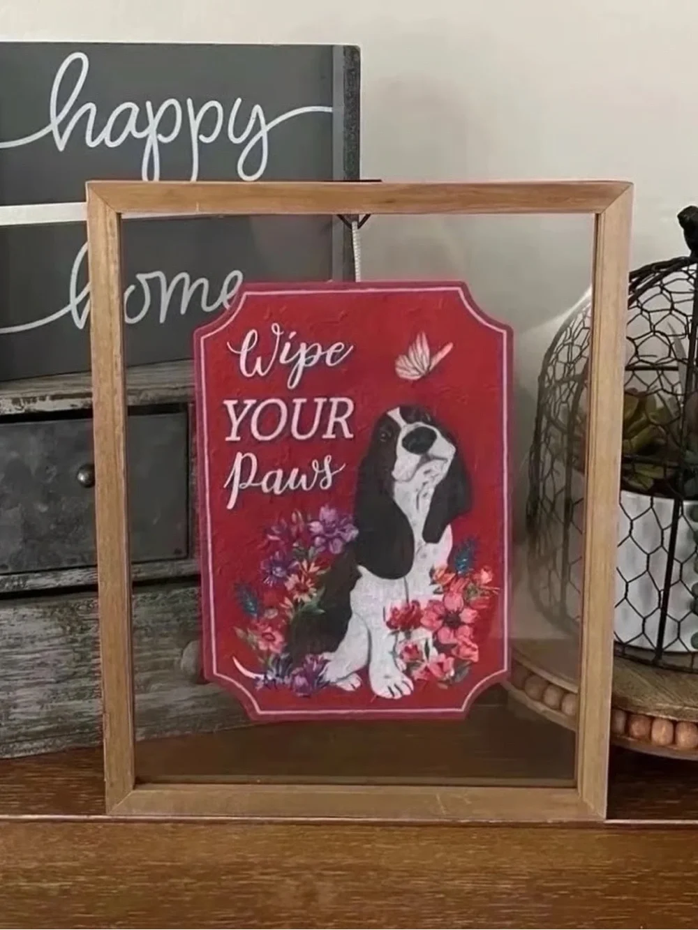New Pioneer Woman Charlie Wipe Your Paws Wall Decor